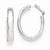 Bronze Rhodium-plated Oval Omega Hoop Earrings