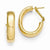 Bronze Gold-tone Oval Omega Hoop Earrings