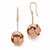 Bronze Textured Rose-tone Love Knot Earrings
