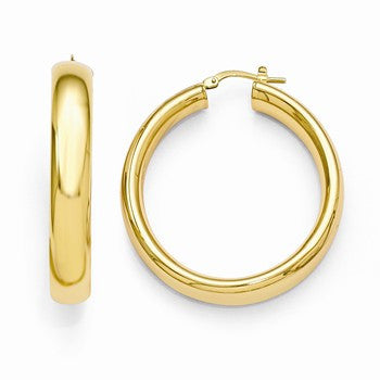 Bronze Polished Gold-tone Hoop Earrings