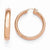 Bronze Polished Rose-tone Hoop Earrings