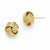 Bronze Textured Gold-tone Love Knot Post Earrings
