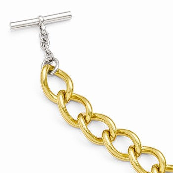 Bronze/Yellow Bronze Gold-Tone Rhodium Plated Twisted Necklace