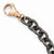 Bronze/Yellow Bronze Black Rhodium Rose-Tone Oval Link Necklace