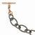 Bronze/Yellow Bronze Textured Black Rhodium Rose-Tone Necklace