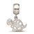 Delta Zeta Turtle On Charm Bead in Sterling Silver