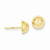14k Yellow Gold Polished 8mm Half Ball Post Earrings