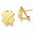 14k Yellow Gold Polished X Omega Back Post Earrings