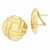 14k Yellow Gold Polished Satin Omega Back Post Earrings