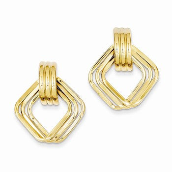 14k Yellow Gold Polished Fancy Post Earrings