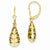 14k Yellow Gold Polished Diamond-Cut Dangle Leverback Earrings