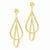 14k Yellow Gold Double Teardrop Dangle Earrings