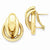 14k Yellow Gold Polished Fancy Omega Back Post Earrings