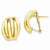 14k Yellow Gold Polished Fancy Omega Back Post Earrings