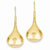 14k Yellow Gold Polished Abstract Wire Earrings