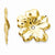 14k Yellow Gold Polished Floral Earring Jackets