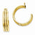 14k Yellow Gold Polished Triple Hoop Earring Jackets