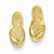 14k Yellow Gold Flip Flop Earrings