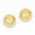 14k Yellow Gold Hammered Half Ball Post Earrings