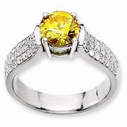 14k White Gold Round Cultured Diamond Ring