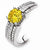 14k White Gold Round Cultured Diamond Ring