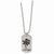 Stainless Steel Thorny Rose Dog Tag Painted Necklace