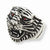 Stainless Steel Roaring Tiger with Red CZ Eyes Ring