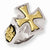 Stainless Steel Bronze Maltese Cross Ring