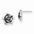 Stainle Steel Rose w/CZ Post Earrings