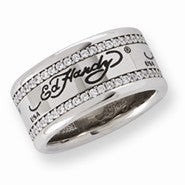 Stainless Steel CZ Signature Ring