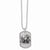 Stainless Steel Love Kills Slowly and CZ Dog Tag Necklace
