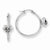 Stainle Steel Hoop w/Puffed Heart Earrings