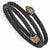 Black Titanium Cable & Bronze Amethyst Bracelet