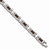 Titanium & Brown Leather Polished Bracelet