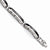Black Titanium & Sterling Silver Polished Link Bracelet
