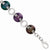 Black Titanium & Sterling Silver Anodized Multi Color Bracelet