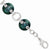 Black Titanium & Sterling Silver Anodized Teal Bracelet