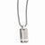 Titanium/Silver Two-Tone & Brushed Pendant On Necklace