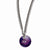 Titanium/Silver Two-Tone Black Ti Pink Anodized & Ext Necklac Necklace