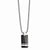 Titanium/Silver Two-Tone Black Ti & Pendant On Necklace