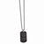 Titanium/Silver Two-Tone Black Ti & Dog Tag Pendant On Necklace