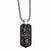 Titanium Black Ti Casted Dog Tag Pendant On Necklace