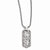 Titanium Cable Dog Tag Pendant On Necklace