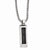 Titanium & Cable Pendant On Necklace