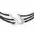 Titanium/Silver Two-Tone Black Ti & Wht Sapphire Cable Flex Necklace