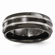 Black Titanium 8mm Ring