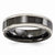 Black Titanium Grey Edges 6.5mm Wedding Band