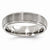 Titanium Brush & Polished Textured Domed 6mm Wedding Band