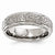 Titanium Polished & Brushed Hammered 7mm Wedding Band