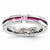 Titanium Pink Sapphire & Anodized Grooved 4mm Wedding Band